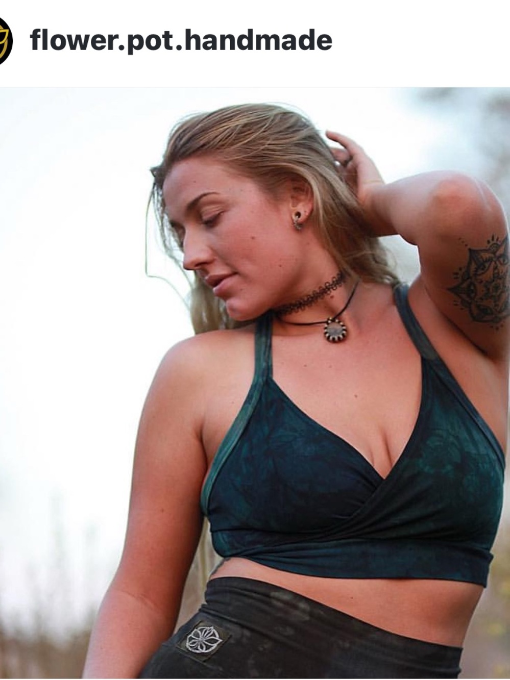 Hemp Bralette bra Handmade Tie-Dye wool linen yoga workout bra sports bra